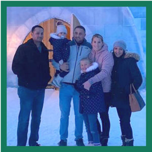 Bryan's family visiting them in Alaska
