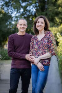 Randell and Heather outdoors hoping for contact about adoption