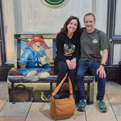 Heather-and-Randell-at-Londons-Paddington-Station